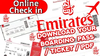 How Do I Get My Emirates Airlines Boarding Pass | Online Check-In | Boarding Pass |  PDF | Emirates