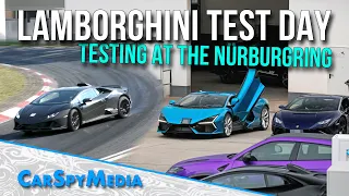 Lamborghini Test Day At The Nürburgring With Sterrato, Revuelto, Tecnica and Urus PHEV Prototype
