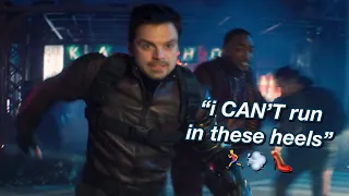 bucky and sam being iconic "co-workers" ft. zemo & sharon (tfatws ep. 3)