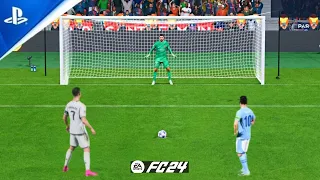 Real Madrid VS Manchester City | Penalty Shootout | Ronaldo VS Messi | UCL Final | EA FC 24 | PS4