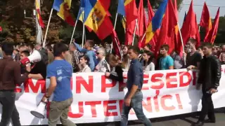 Митинг левых партий в Кишиневе. Репортаж  27.09.2015
