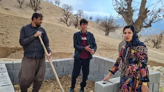 "Helping Arslan and Sadegh to build a nomadic house for Maryam who is pregnant"