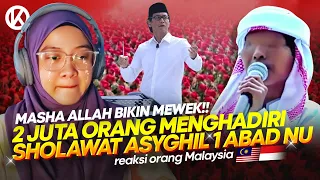 🇮🇩Orang Malaysia Menangis Lihat Orchestra Shalawat Asyghil di Puncak Satu Abad NU | 🇲🇾 Reaction