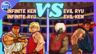 Infinite Ryu & Infinite Ken VS Evil Ryu & Evil Ken -EPIC BATTLE - STREET FIGHTER - Mugen Battle