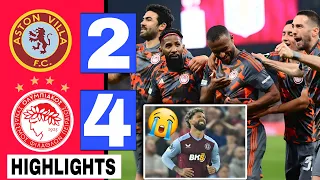 Aston Villa Vs Olympiacos 2-4 | 2024 Europa Conference League | Match Highlights | El Kaabi Hattrick