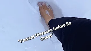 Cleansing and Detox barefoot walking in snow - I try it since years