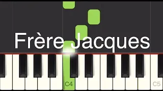 Comptine -Frère Jacques - Very Easy Piano Tuto