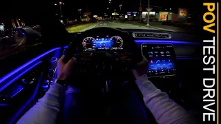 4K NIGHT | 2021 Mercedes-Benz S 580e (W223) | POV Test Drive #11 POVthusiast