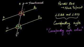 Angles, parallel lines, & transversals (Hindi)