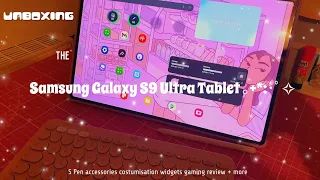 ASMR Unboxing & Customization of the Samsung Galaxy S9 Ultra *aesthetic* ✨️ 💜💖