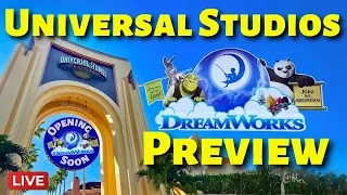 🔴LIVE 🔴Universal Studios Orlando Dreamworks Land Preview | Universal Orlando Resort NEW Attractions!