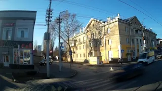 Ускоренная съёмка  трамвайный маршрут №11 Мирный переулок   Геологический коледж г  Саратов