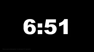 6 minutes 51 seconds [411 secs] clock timer countdown || Alarm Focus