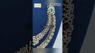 South Indian Multiway Detachable Diamond Haram with Peacock Design Pendant || KothariJewelry.com