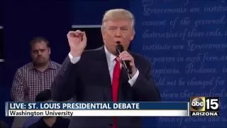 Presidential Debate - Trump disagrees with Pence on ISIS - Hillary Clinton Donald Trump