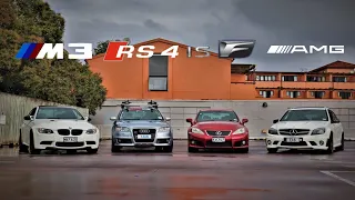 ULTIMATE V8 SHOWDOWN - M3 vs RS4 vs ISF vs C63