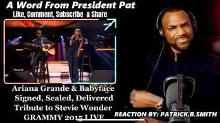 Ariana Grande & Babyface - (Signed, Sealed, Delivered) - STEVIE WONDER TRIBUTE 2015-REACTION VIDEO