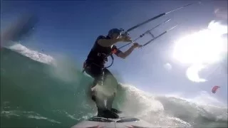 Wave strapless Kitesurf  Dolphin Beach Cape Town South Afrika 2016. 3. camera setup