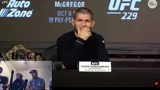 Conor Mcgregor Vs Khabib Nurmagomedov Press Conference Reaction. UFC 229.