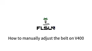 How to manually adjust the belt on V400