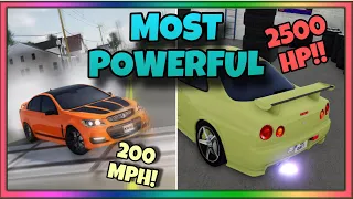 Most Powerful Cars in Greenville Roblox!