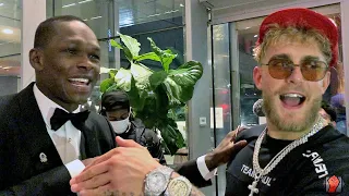 ISRAEL ADESANYA SHOWS JAKE PAUL MAD RESPECT FOR KO OF NATE ROBINSON; CONGRATULATES HIM AFTER FIGHT