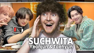 HE'S FINISHED! (Suchwita Ep. 8 with Yeonjun & Taehyun | Reaction)