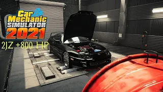 BUILD TOYOTA SUPRA 2JZ twin turbo ( car mechanic simulator2021)