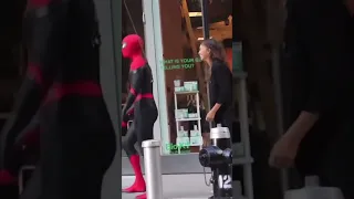 Tom Holland and Zendaya before filming Spider-Man