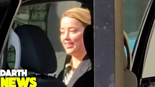 Amber Heard Laughs as Johnny Depp Fans Scold Her