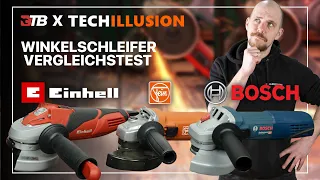 🥸 EINHELL vs FEIN, BOSCH! MEHR GELD = MEHR POWER? Wir testen's! WINKELSCHLEIFER VERGLEICHSTEST (4/4)