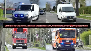 CBRN Einsatz wird zum LKA Einsatz!| Einsatzfahrten LKA,ATF,Berlinerfeuerwehr!🚨|Dr0genlabor Fund!