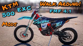 2019 KTM 500 EXC Walk Around! / FMF 4.1 Sound Check!