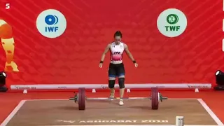 132kg C&J by Kuo Hsing-Chun (郭婞淳) in 2018 WWC