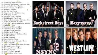 Westlife, Backstreet Boys, NSYNC, Boyzone Greatest Hits Playlist -  Best Of Love Songs