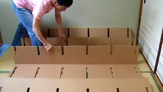 ダンボール家具「スーパーモナカ1800」本箱・本棚の組立て方