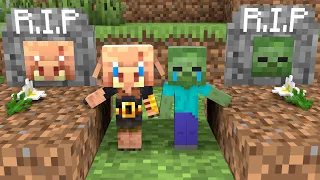 Monster School : Baby Piglin Brute and Baby Zombie Sad Story - Minecraft Animation