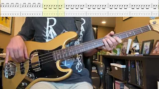 Runnin' Down a Dream by Tom Petty Isolated Bass Cover wtih Tab