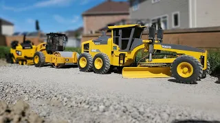 Amazing Homemade Custom Motor Grader And Dozer Grading A Road!