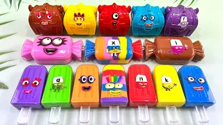 Numberblocks - Cleaning Dirty Color Ice Cream Clay | Looking Clay Mini Heart, Candy,... Satisfying