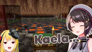 Subaru visits Kaela's Lava Factory and tried her Lava Temple coaster 【EngSub】