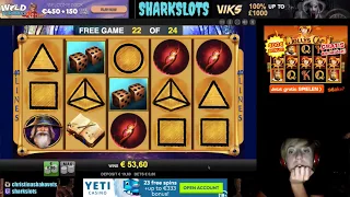 SHARKSLOTS Playing Slots Casino Hocus Pocus Deluxe Free Games Big Win 0,80$ bet.BONUS Scroll down.
