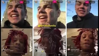 Trippie Redd pulls up on 6ix9ine IG Live. 6ix9ine Asks for his Location & says he wont check-in @ LA
