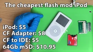 How cheap can you flash mod a garbage iPod?