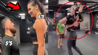 6'5 Woman CHALLENGES 5'5 Man, Then This Happens...