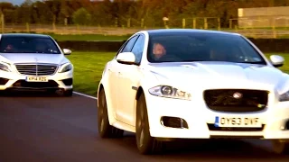 Mercedes S63 AMG vs Jaguar XJR: Part One - Fifth Gear