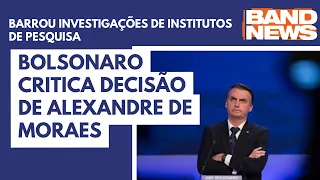 Bolsonaro critica decisão de Alexandre de Moraes