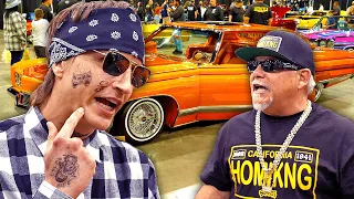 Beefing Homies at a Lowrider Convention