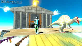 FPS AVATAR & BATMAN SPINOSAURUS DEATH FALL -  Animal Revolt Battle Simulator