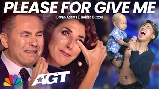 Golden Buzzer The jury cry when the strange baby from the Filipino sang the Please For Give me song